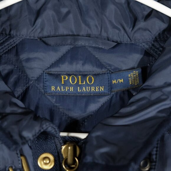 Polo Ralph Lauren Womens Equestrian Style Vest!  Medium Navy Blue Quilted Design - Picture 4 of 5